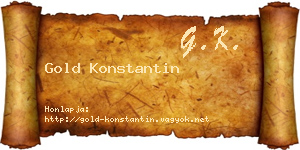 Gold Konstantin névjegykártya